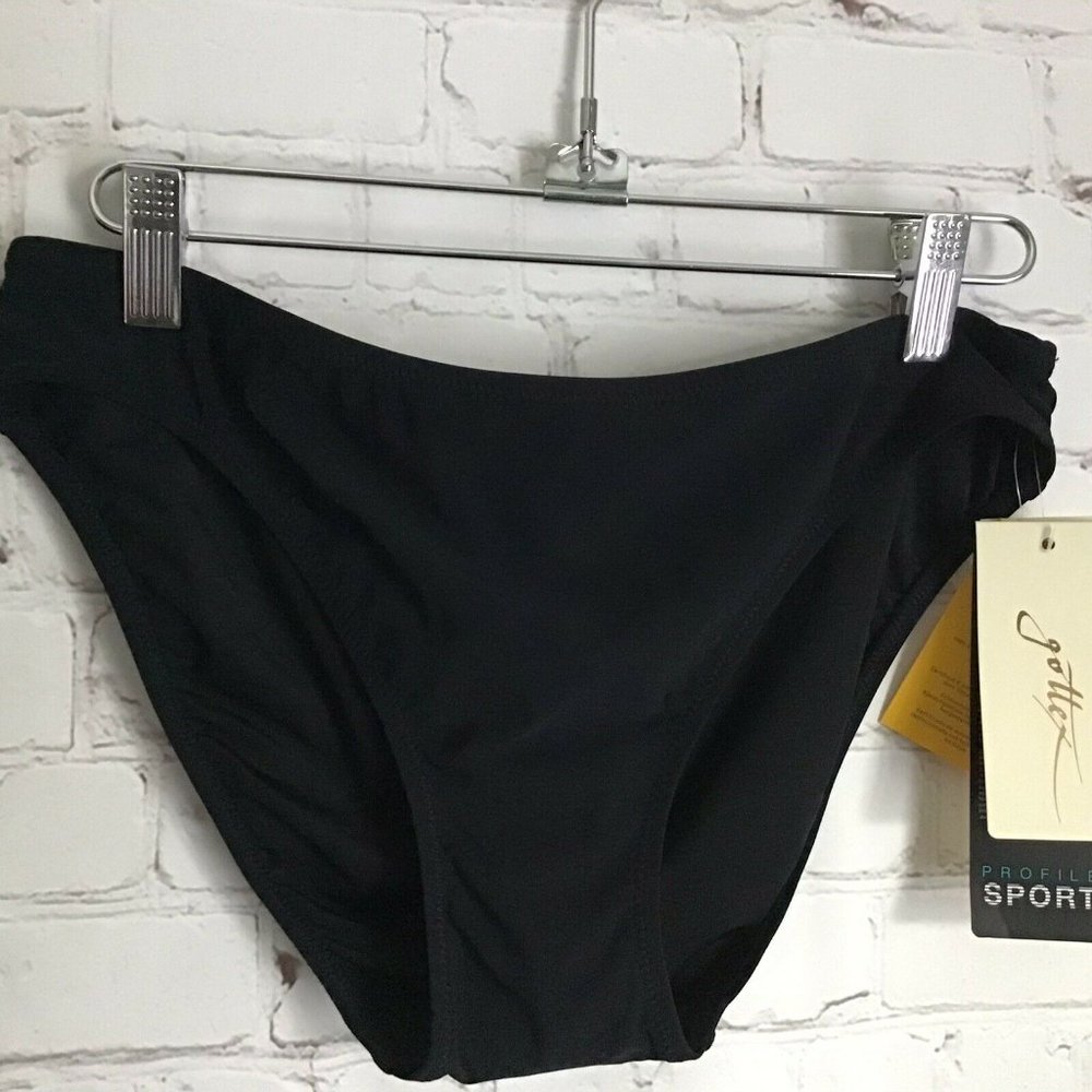 New Gottex Black Bikini Swimsuit Bottom 8